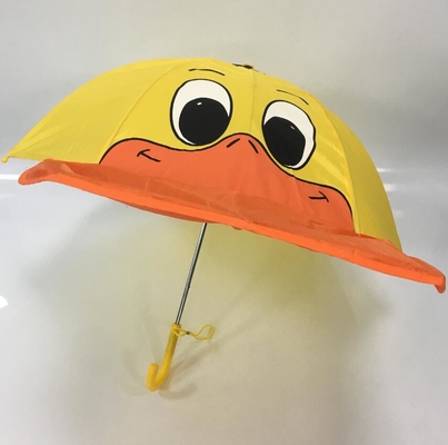18 pollici di fumetto sveglio aperto manuale Duck Umbrella Waterproof Polyester