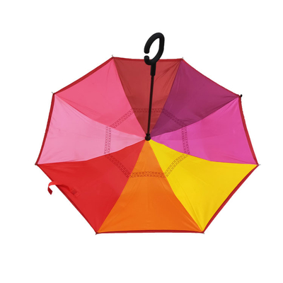 23 pollici di ombrello aperto manuale di doppio strato hanno invertito