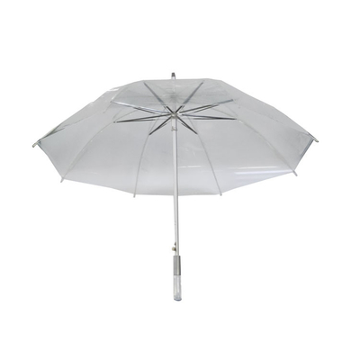Auto Open Windproof Aluminum Frame Trasparente ombrello da pioggia 23 pollici