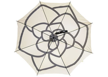 Ombrello bianco del bastone del compatto J, fine automatica del manuale dell'ombrello delle signore