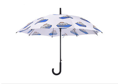 Ombrelli del bastone delle donne del tessuto tessuto di seta naturale/del poliestere, ombrello di golf del bastone della pioggia