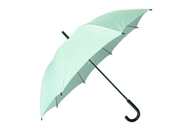 Ombrelli del bastone delle donne verde chiaro, struttura antivento dell'ombrello solido del bastone