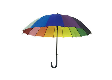 Più forte struttura del metallo di 16 delle costole dell'arcobaleno di colore ombrelli promozionali di golf