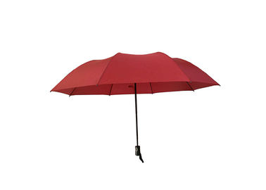 Robusto a 27 pollici dell'ombrello pieghevole antivento rosso forte per tempo ventoso
