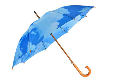 Stampa promozionale di Digital degli ombrelli di golf della struttura di legno 23 pollici di auto aperta