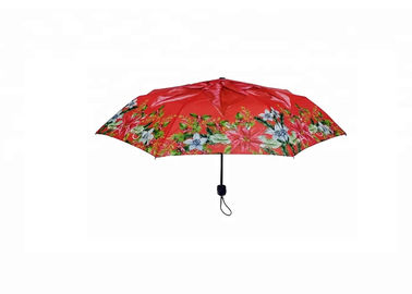 Robusto dell'ombrello 8 del fiore della gomma pieghevole a 21 pollici delle costole/maniglia di plastica forte