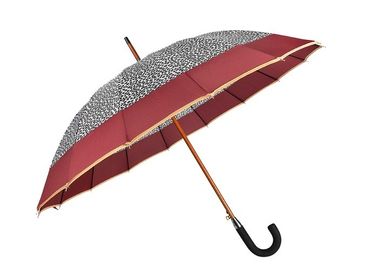 Gli ombrelli promozionali su ordinazione automatici 16 Ribs 25 pollici di asse di legno