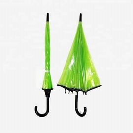 Chiaro ombrello a cupola verde di POE, ombrello compatto della bolla con disposizione nera