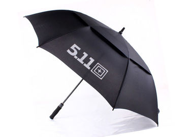 Ombrello scaricato a 30 pollici di golf di promozione nera, grande ombrello di golf antivento