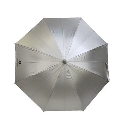Tessuto di seta naturale di plastica Logo Golf Umbrellas su ordinazione del poliestere della maniglia