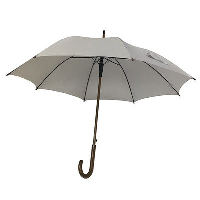 Ombrello aperto automatico diritto a 23 pollici con l'asse di legno e l'ombrello di legno della maniglia