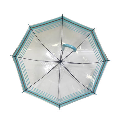 Maniglia aperta automatica 23&quot; di J ombrello trasparente della pioggia di POE