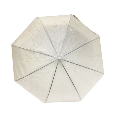 J modella l'ombrello trasparente di POE della maniglia di plastica