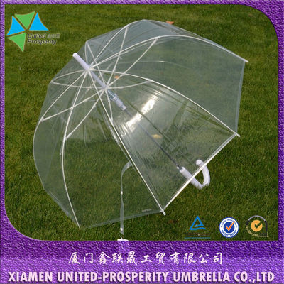 Ombrello trasparente della pioggia di J della maniglia 8mm dell'asse impermeabile del metallo