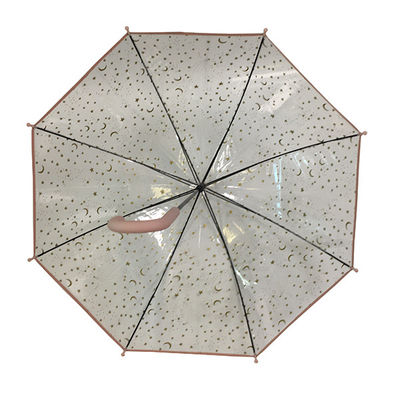 Ombrello automatico trasparente della chiara cupola promozionale di POE per la vendita all'ingrosso