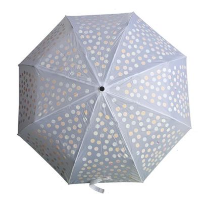 SGS dell'ombrello della volta del tessuto 3 del tessuto di seta naturale dell'asse del metallo con i punti variopinti