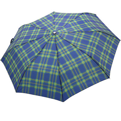 Ombrello di volta dell'ombrello tre verdi vicini aperti automatici di griglia della banda per gli uomini