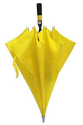 Grande ombrello di golf di dimensione di colore della vetroresina del tessuto di seta naturale giallo dell'asse per gli uomini