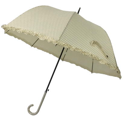 Diametro automatico 105CM dell'ombrello delle signore del tessuto di seta naturale di RPET con la maniglia di plastica di J