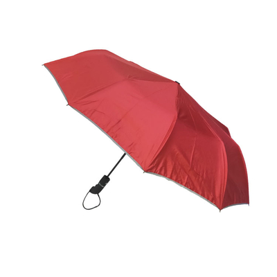 10 ombrello automatico ricoprente nero della volta del tessuto di seta naturale 3 delle costole con per gli uomini