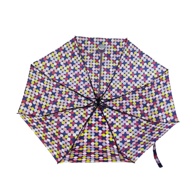 Il colore pieno che stampa il tessuto di seta naturale 190T Mini Ladies Folding Umbrella TUV ha approvato