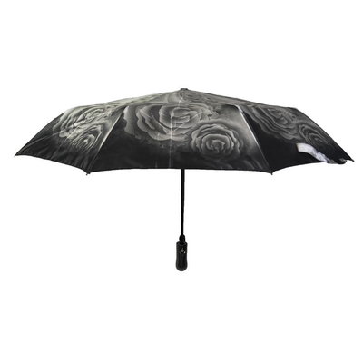 Del tessuto di seta naturale aperto di TUV ombrello antivento pieghevole automatico e vicino per protezione di Sun