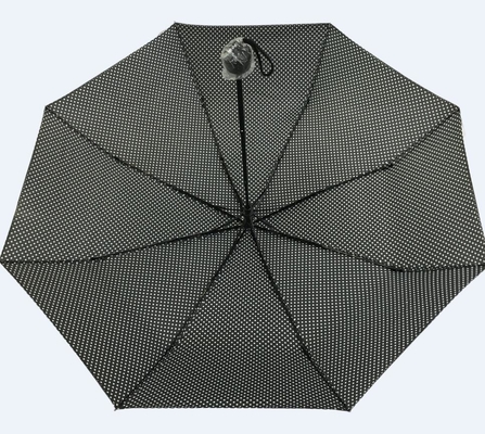 21&quot; punto di X8k che stampa l'ombrello piegante nero del poliestere 190T per le signore