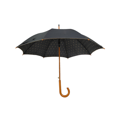 Ombrello di legno diritto aperto automatico del parasole della maniglia con stampa del trasferimento di calore