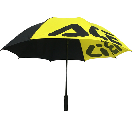Ombrello promozionale di golf della struttura aperta manuale della vetroresina con EVA Handle