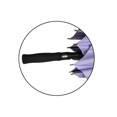 ombrello antivento di golf della vetroresina del baldacchino del doppio del tessuto di seta naturale 190T diritto di grande misura