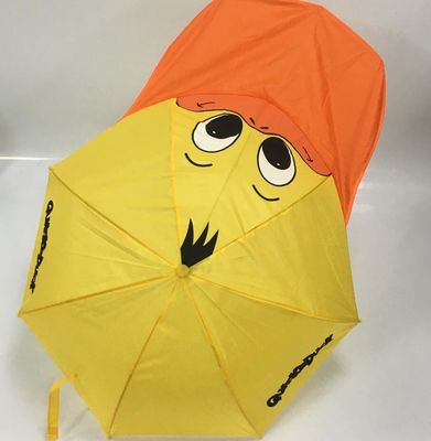 Bambini ombrello compatto con stampa personalizzabile tessuto poliestere Pongee durevole e maniglia di plastica comoda