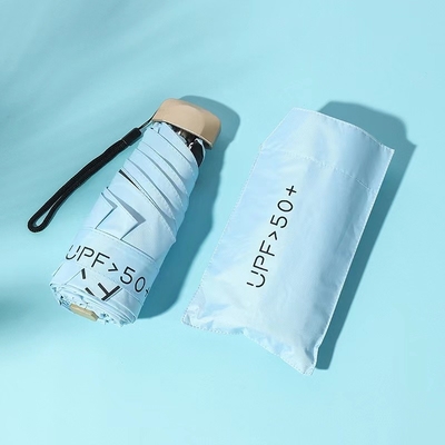 Ultra Low Light Portable 5 Ombrello pieghevole Sunblock UV Piccolo ombrello tascabile
