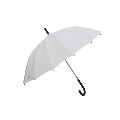 Ombrello lungo dell'ombrello di 16 costole del bastone bianco aperto automatico di colore
