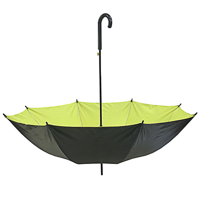 Nero UV PROOF Pongee Auto Open Stick Ombrello Diametro 105cm