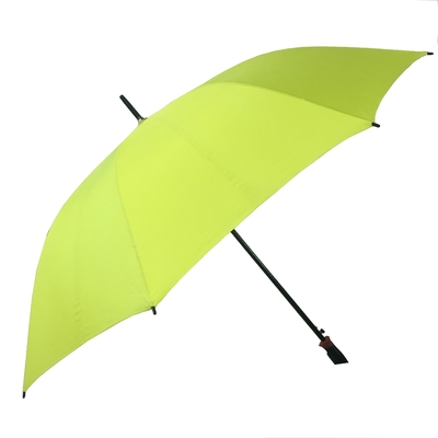 Parasole da golf nero e compresso / impermeabile da golf compatto con maniglia dritta