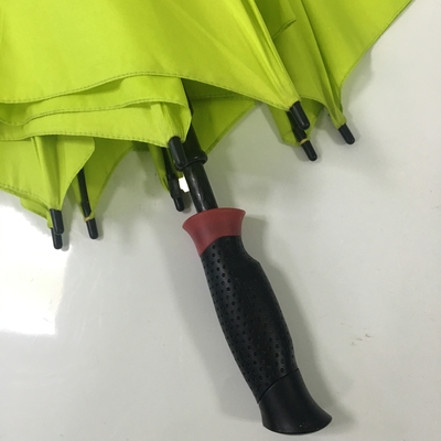 Parasole da golf nero e compresso / impermeabile da golf compatto con maniglia dritta