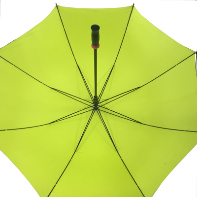 Parasole da golf nero e compresso / impermeabile da golf compatto con maniglia dritta