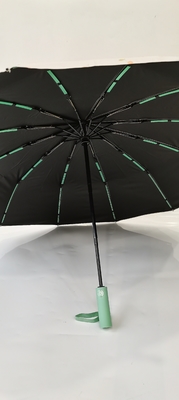 UPF 50 Auto aperto / chiuso Pongee ombrello UV spiaggia 23 pollici 12 costole Strong Windproof