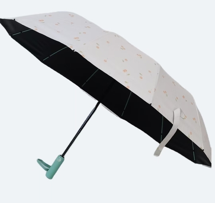 UPF 50 Auto aperto / chiuso Pongee ombrello UV spiaggia 23 pollici 12 costole Strong Windproof