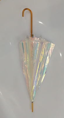 Auto Apri ombrello chiaro Sogno romantico bellissimo colore aurora ombrello trasparente