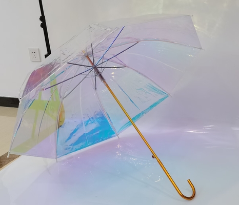 Auto Apri ombrello chiaro Sogno romantico bellissimo colore aurora ombrello trasparente