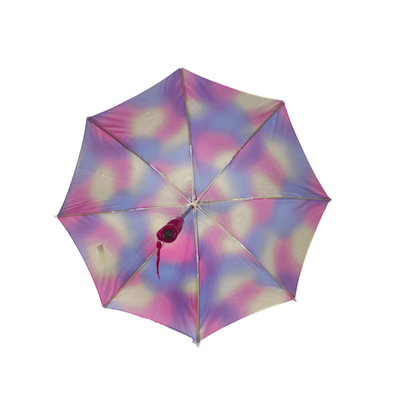 19 pollici di acciaio Fibra di vetro Windproof Pongee colorato LED Safety Torcia ombrello