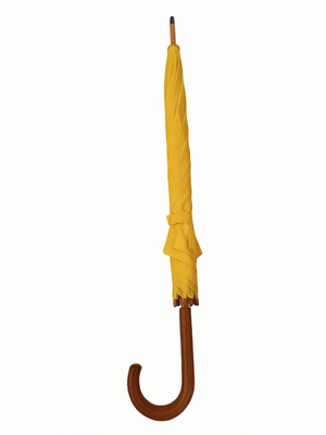 di alta qualità 23 pollici Windproof Auto Open Stick ombrello con albero di legno e fibra di vetro