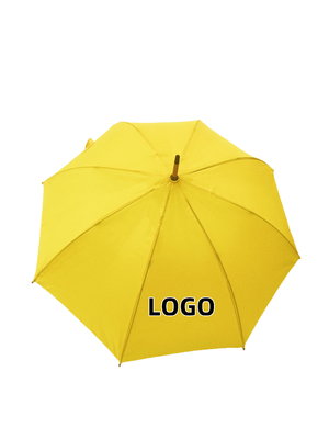di alta qualità 23 pollici Windproof Auto Open Stick ombrello con albero di legno e fibra di vetro