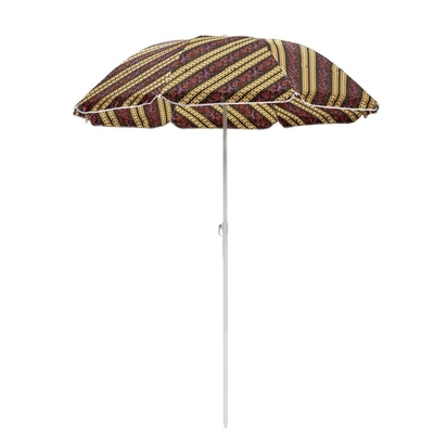 Protezione UV da 42 pollici Metal Shaft Beach Umbrella con rivestimento in argento