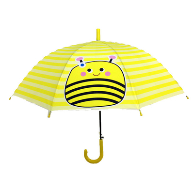 Cute api ombrello compatto per bambini Chome rivestito telaio Strawberry maniglia logo personalizzato