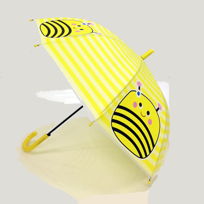 Cute api ombrello compatto per bambini Chome rivestito telaio Strawberry maniglia logo personalizzato