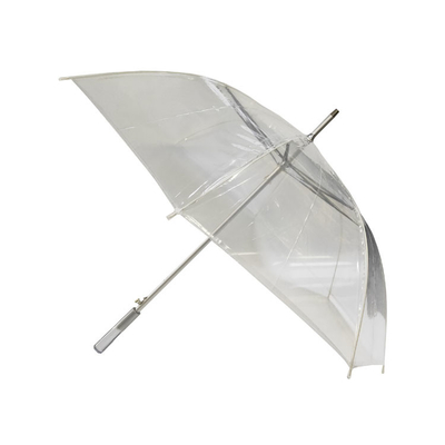 Parasole Canopy trasparente per la pioggia costole in fibra di vetro e disegno personalizzato 23 pollici con albero di alluminio