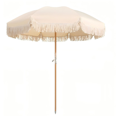 Tessuto UV ombrello da spiaggia Rifugio solare 210T Stoffa Oxford Con Rivestimento d'Argento Logo accettabile