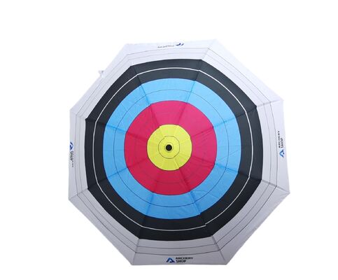 Ombrello da golf pieghevole Arrow Target con diametro aperto di 130 cm, tessuto Pongee e albero in fibra di vetro